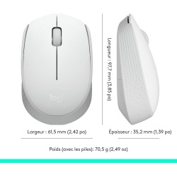 Logitech M171 Wireless Mouse Blanc