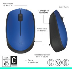 Logitech M171 Wireless Mouse Bleu