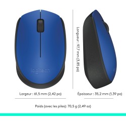 Logitech M171 Wireless Mouse Bleu